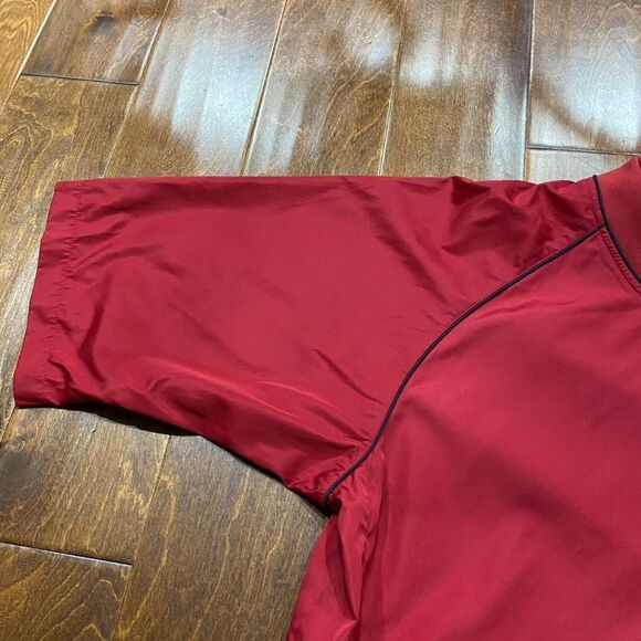 FootJoy V-Neck Red Black Golf Windbreaker Short Sleeve Men's Size Medium - Picture 6 of 10